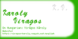 karoly viragos business card