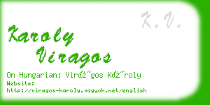 karoly viragos business card